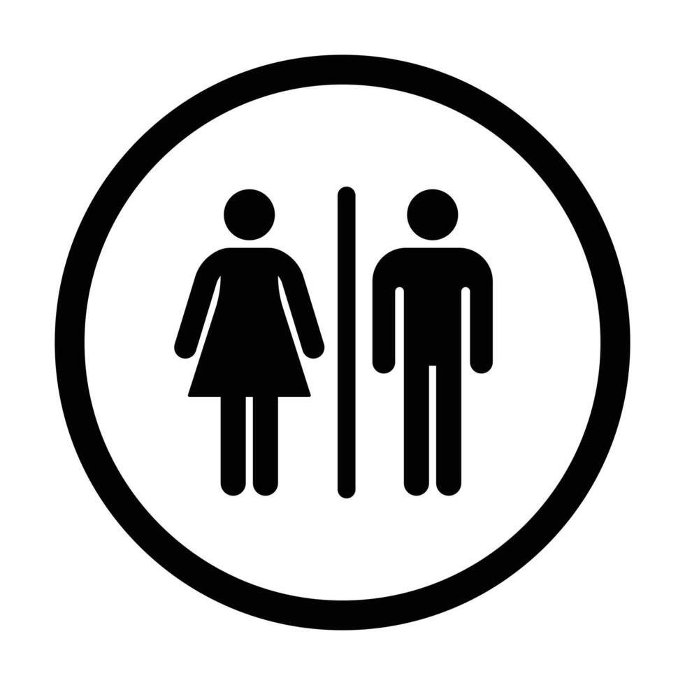 icon representing man and woman toilet signs vector