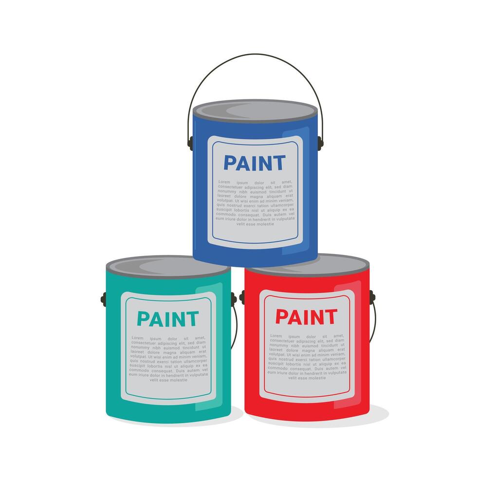 Flat illustration of paint can design vector