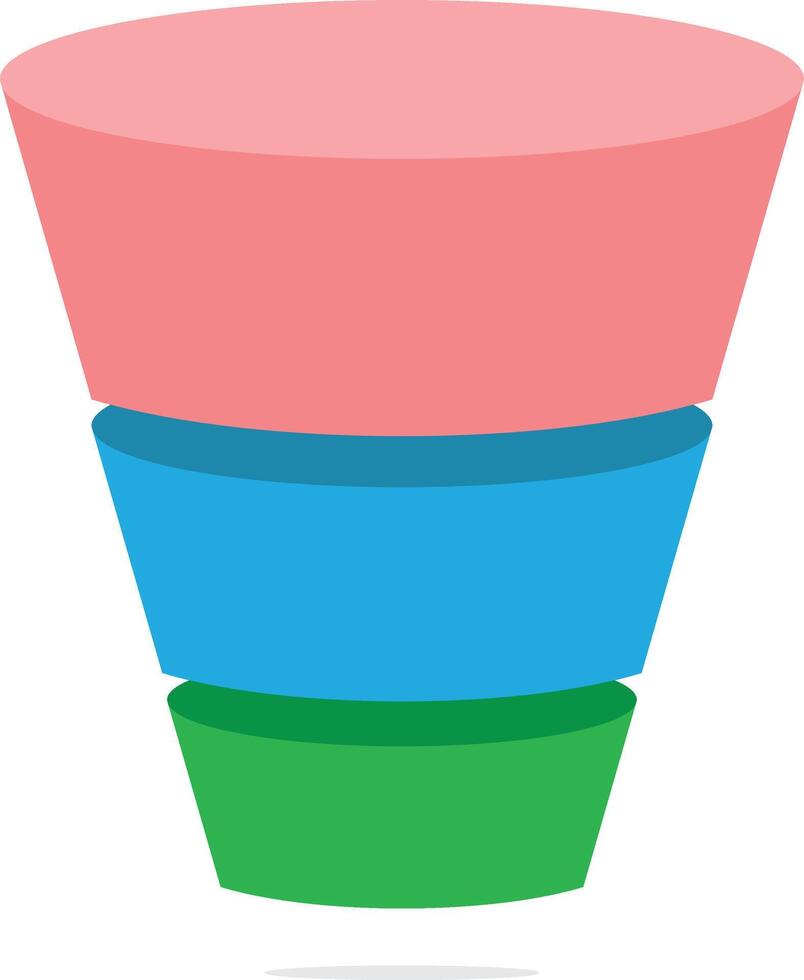 Lead generation template with three parts for marketing vector