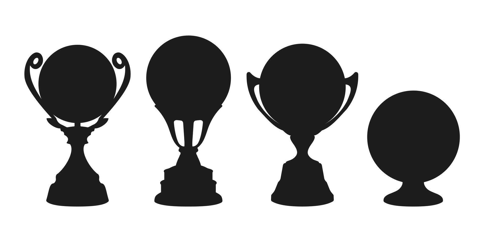 Silhouette Football Trophy Graphic vector
