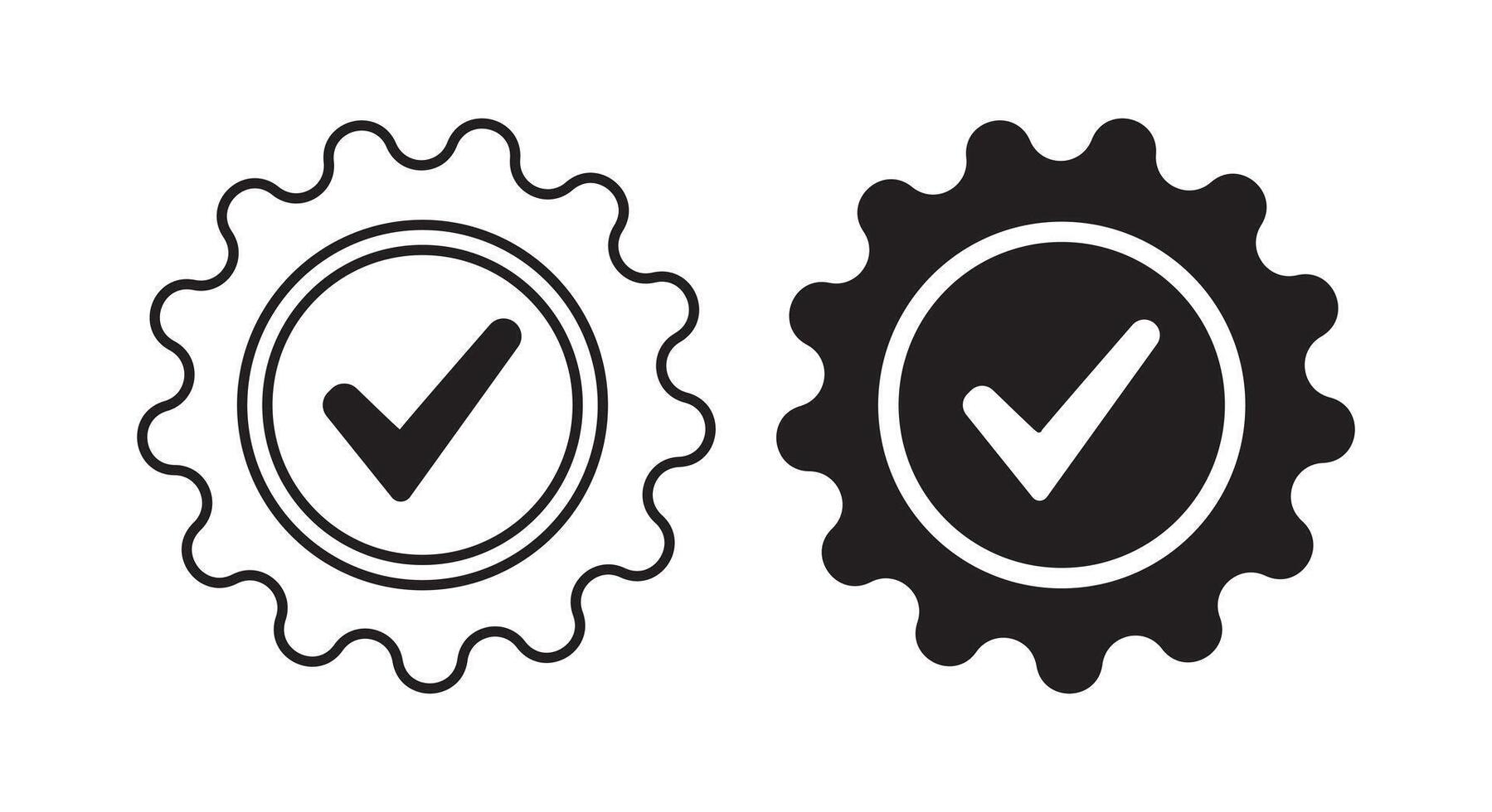Icon of a checklist with a gear symbol vector