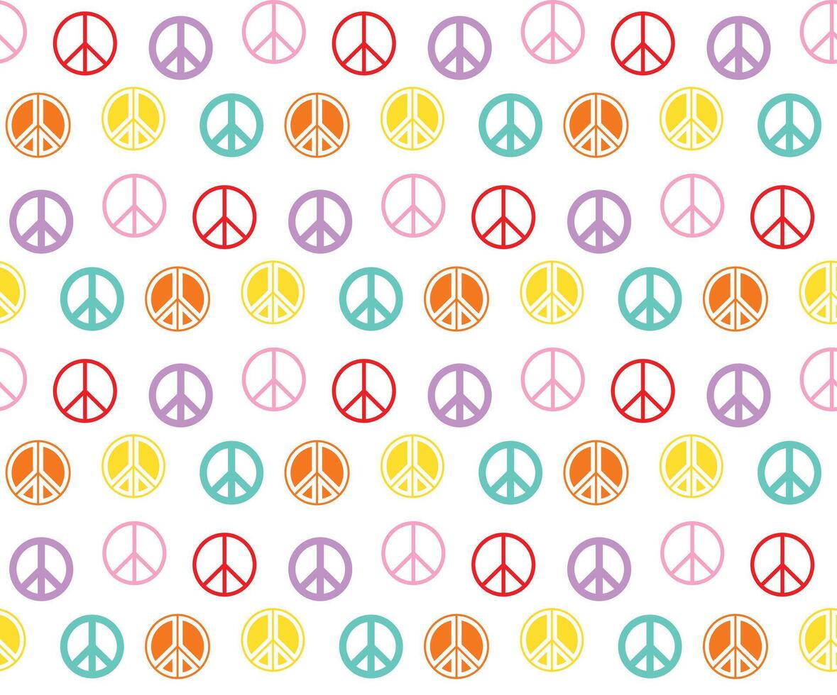 Colorful Peace Symbol Pattern Design vector