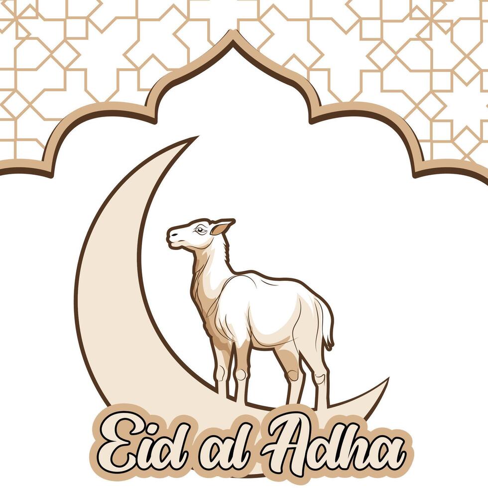 Eid al adha white background template design. vector