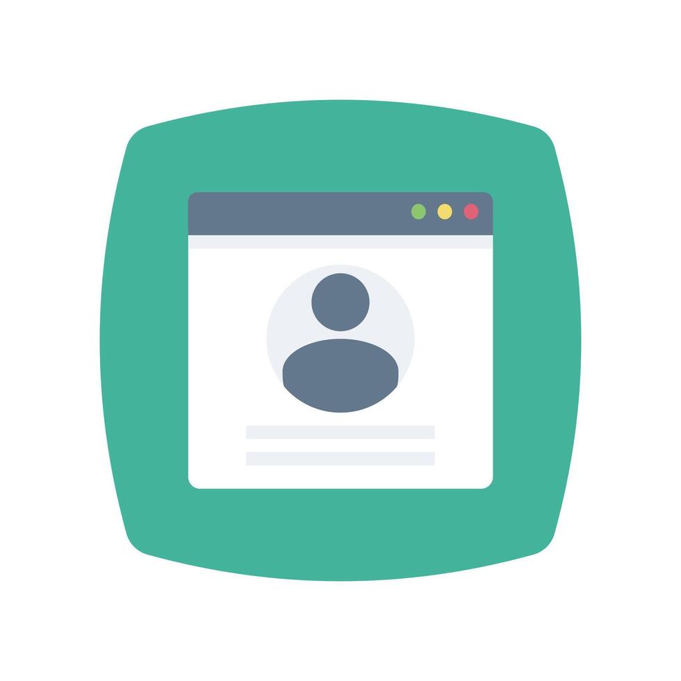 User Profile Flat Design Icon Set vector