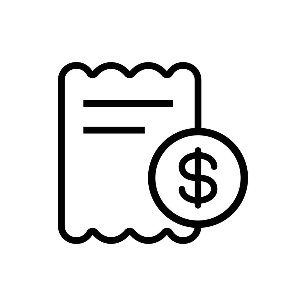 Invoice Icon Outlines for Billing vector
