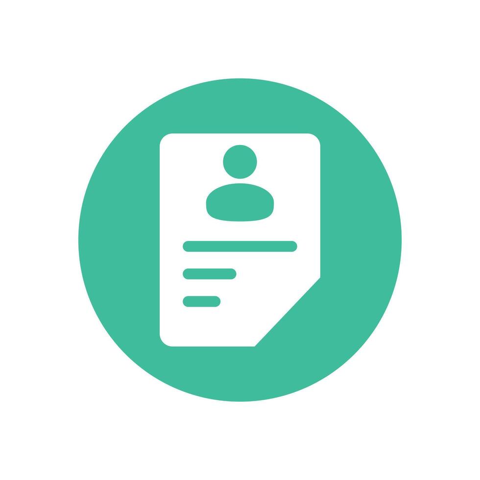 Resume Circle Icon Flat Design Set vector