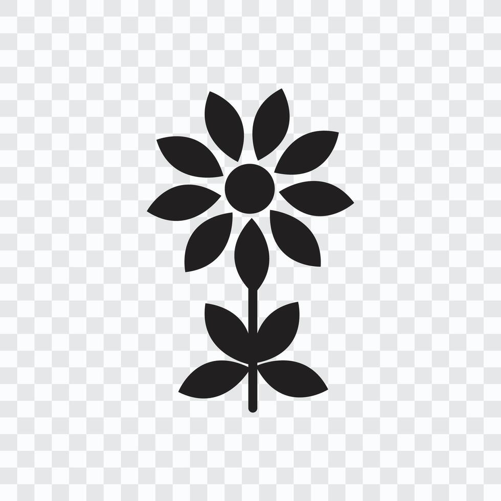 Daffodil flower icon design .black color flower vector