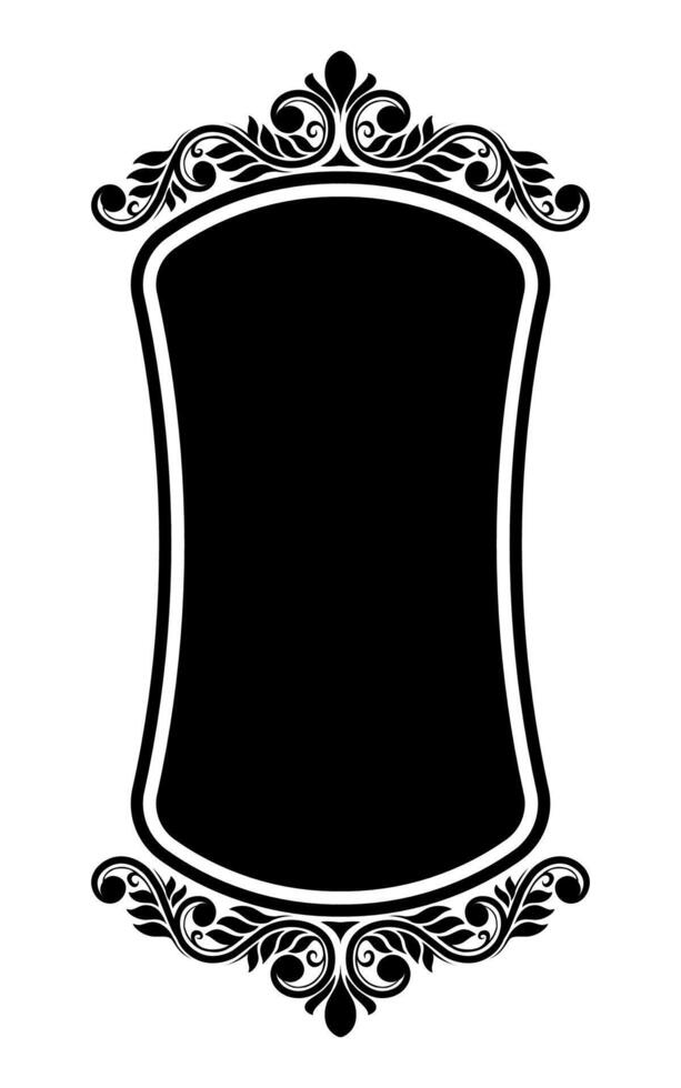 Border with floral ornaments vector