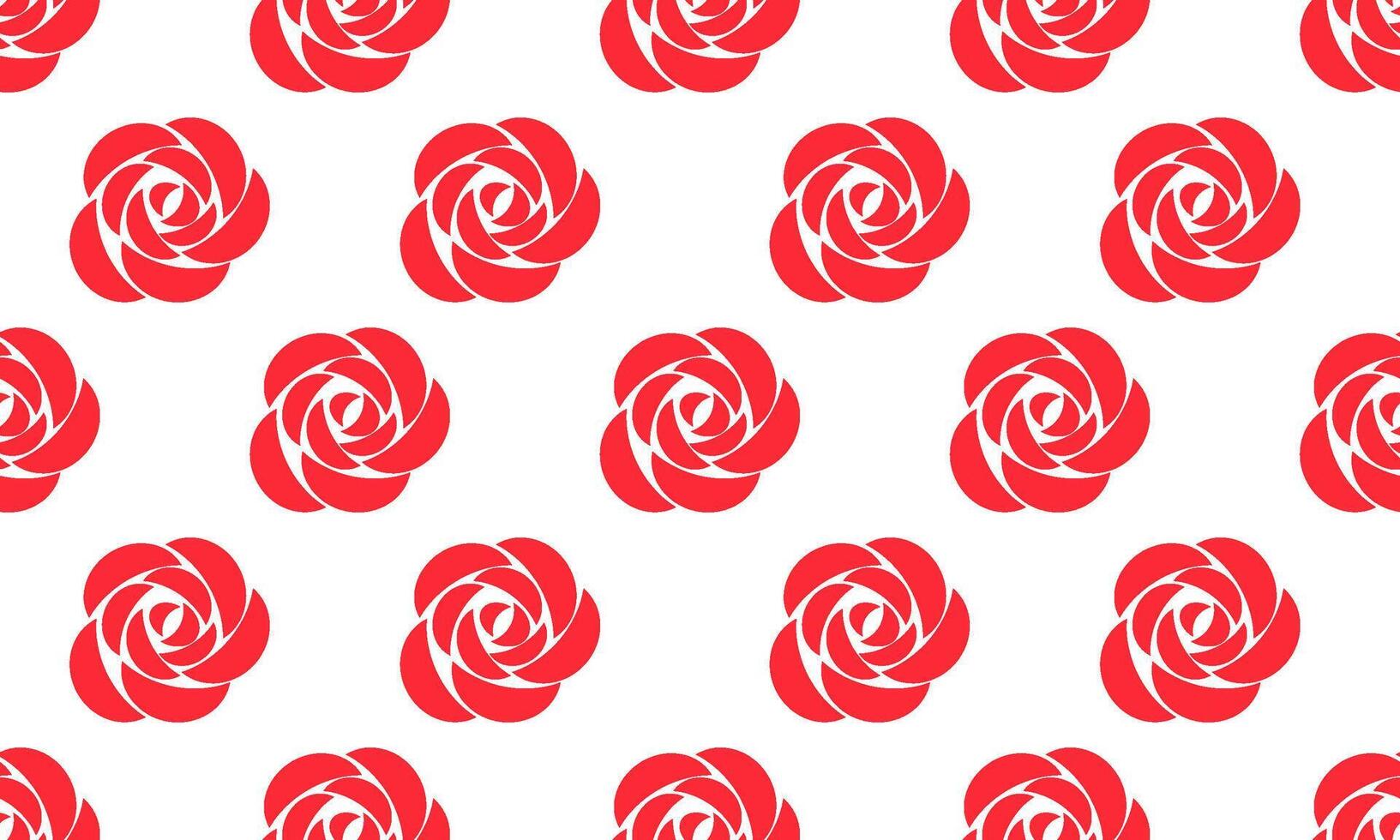 a pattern composed of red rose on transparent background , design for fabric or various pattern printing works. vector