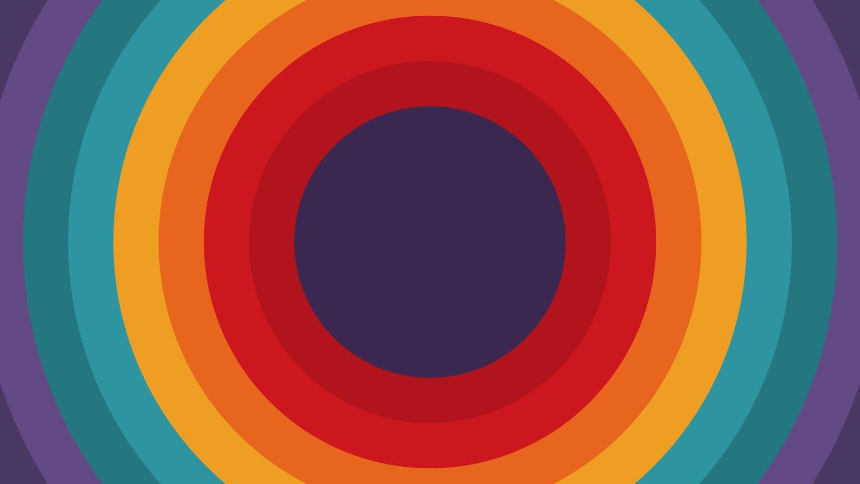 Circular retro art design. Funky colorful abstract inspired by 70s 80s 60s. Ideal for creative digital design, backgrounds, and stylish decor. vector