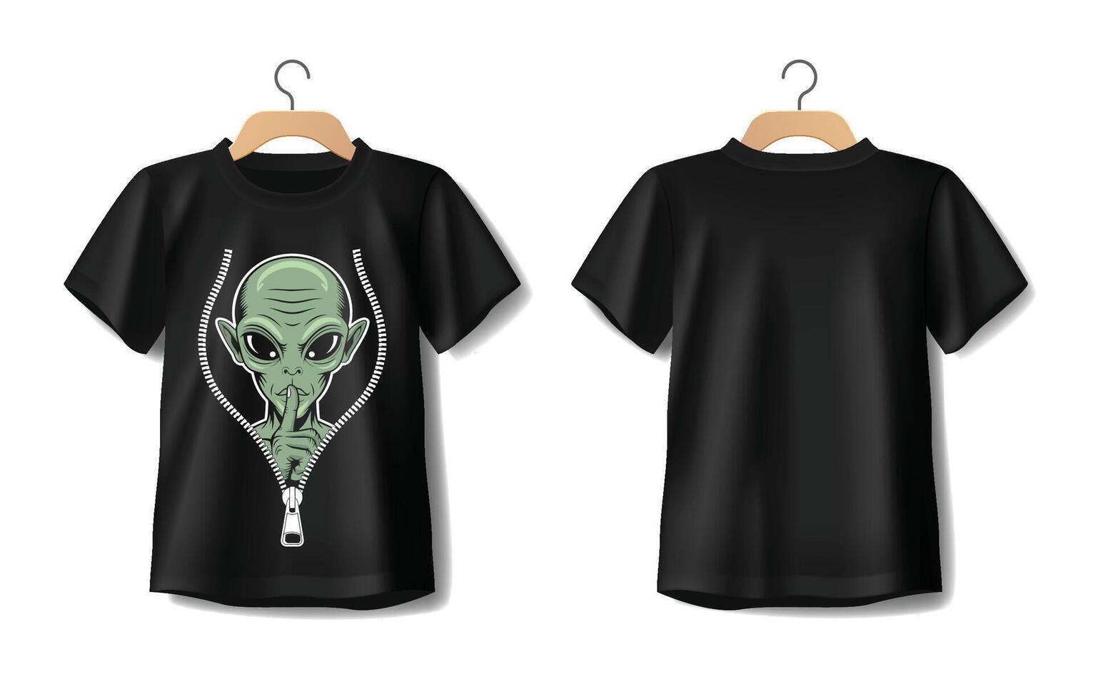 Alien design t-shirt vector