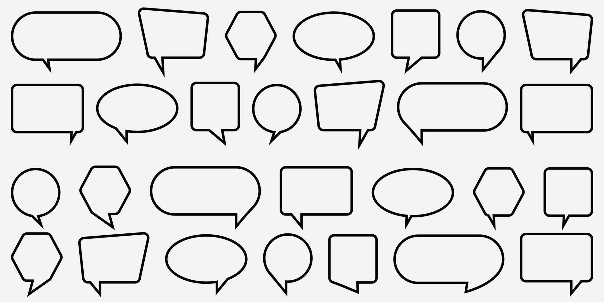 Speech bubble sign set icon. Illustration on white background. vector