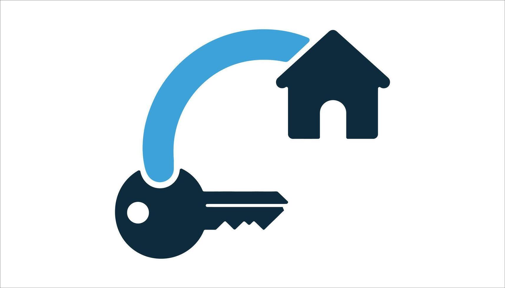 Key to Home Concept with Arrow Illustration vector