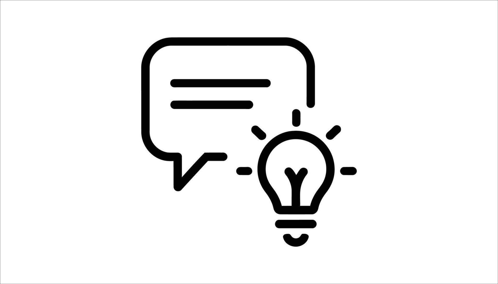 Creative idea light bulb with speech bubble illustration vector