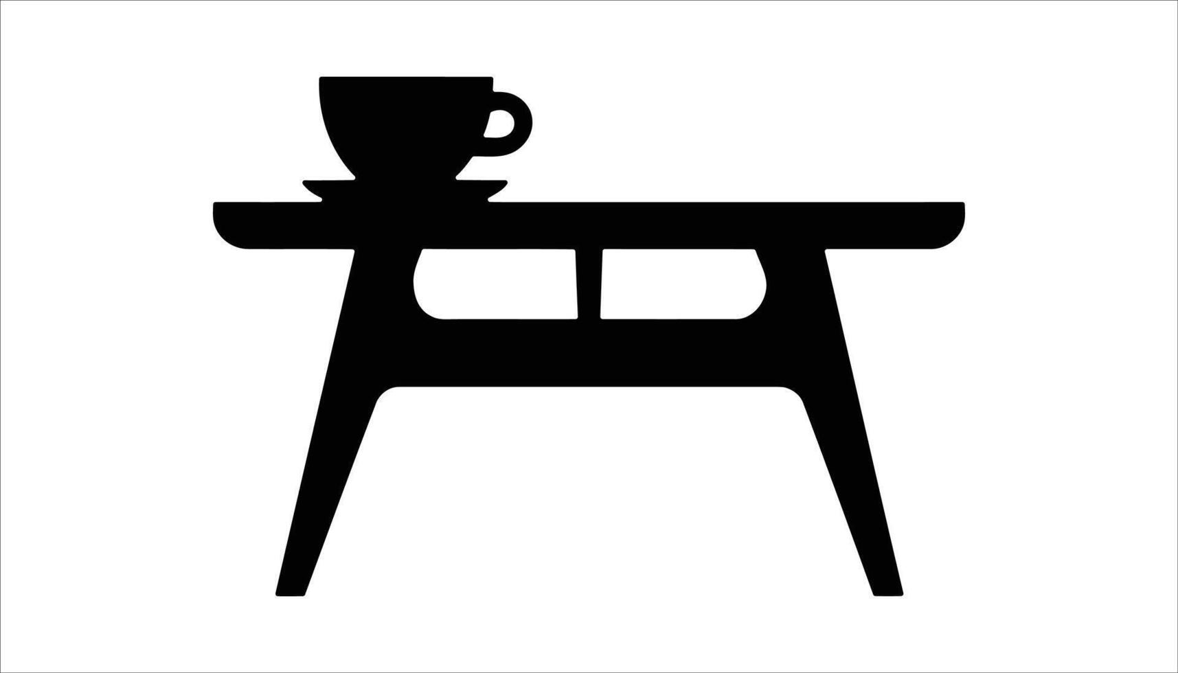 Coffee Cup on Table Illustration vector