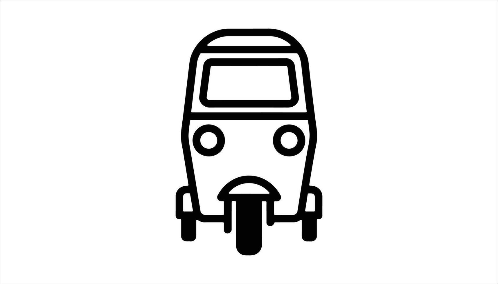 Black tuk tuk design, auto rickshaw, transport vector