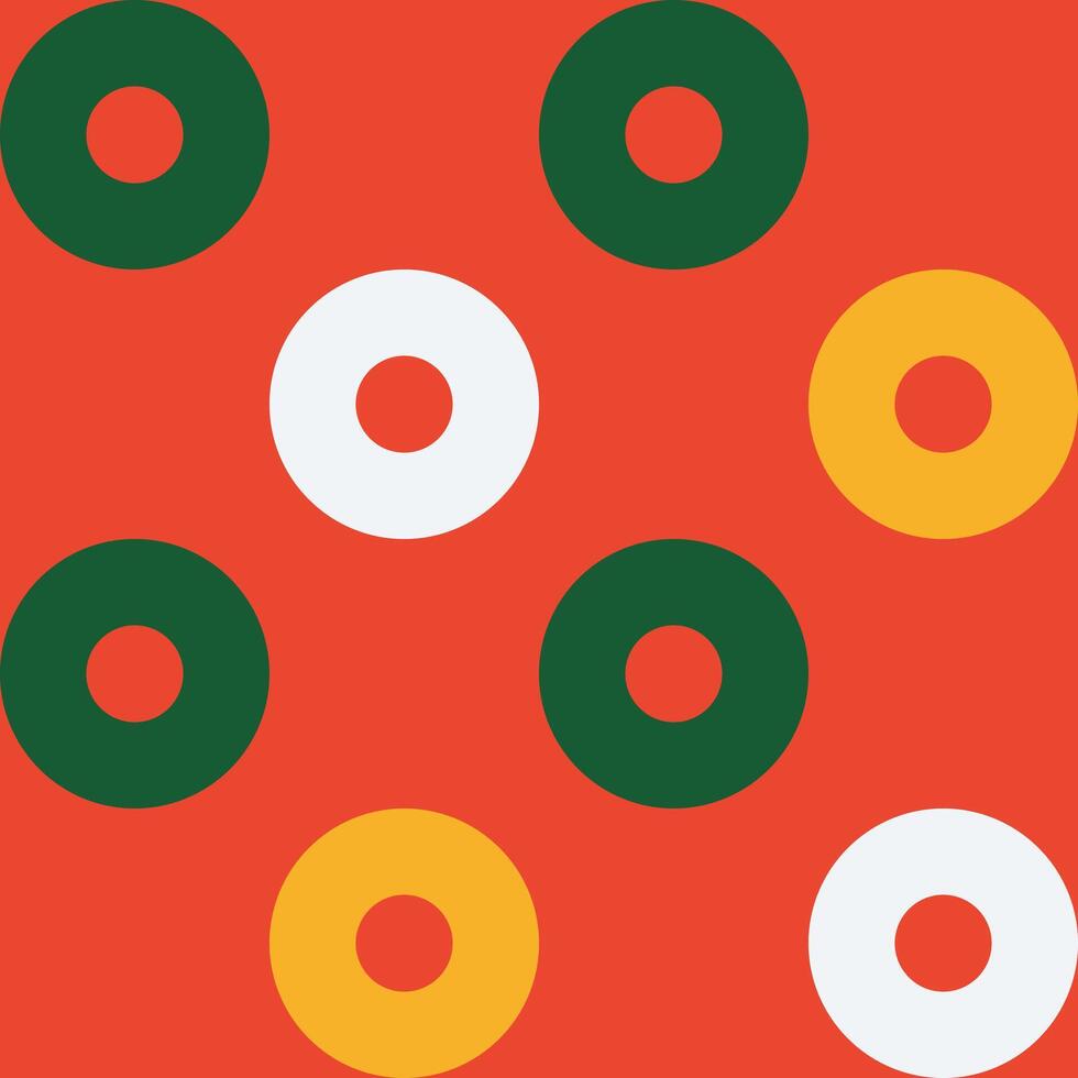 Seamless decorative pattern combining circular grid and minimalist dots. Ideal for chic visuals, wrapping, packaging, and creative identity work. vector