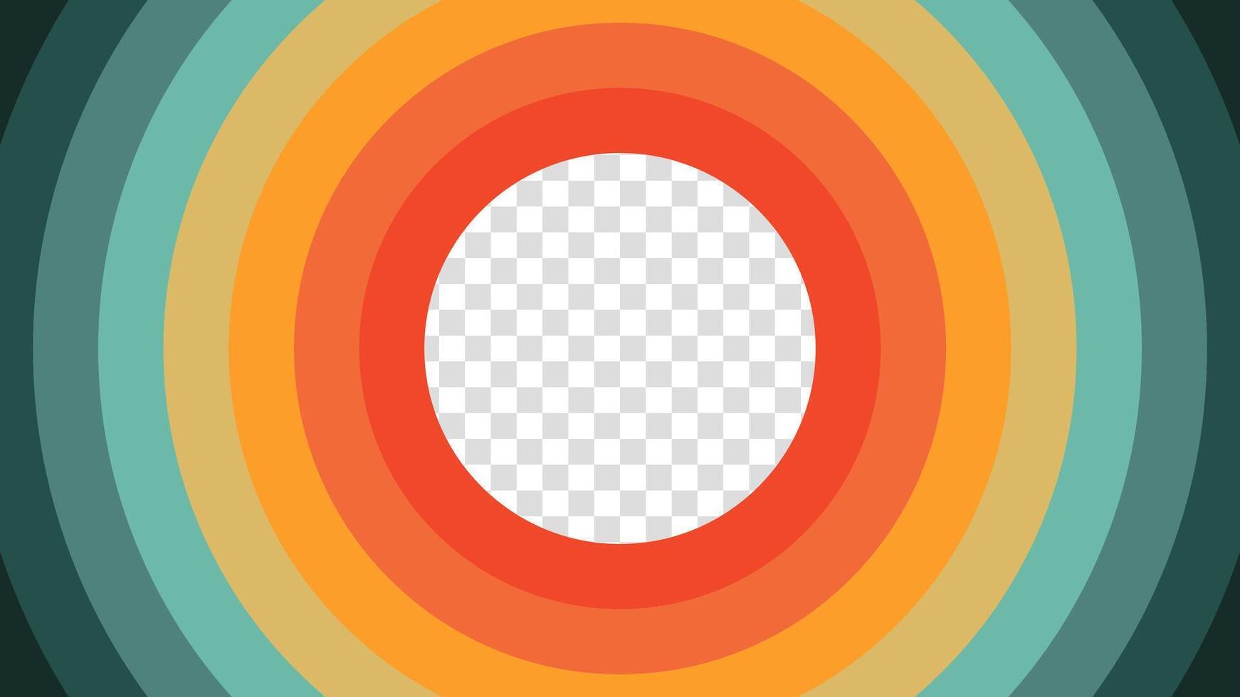Retro circle background with abstract funky vibe. 1960s 1970s 1980s theme. Groovy design for websites, packaging, branding, or posters. vector