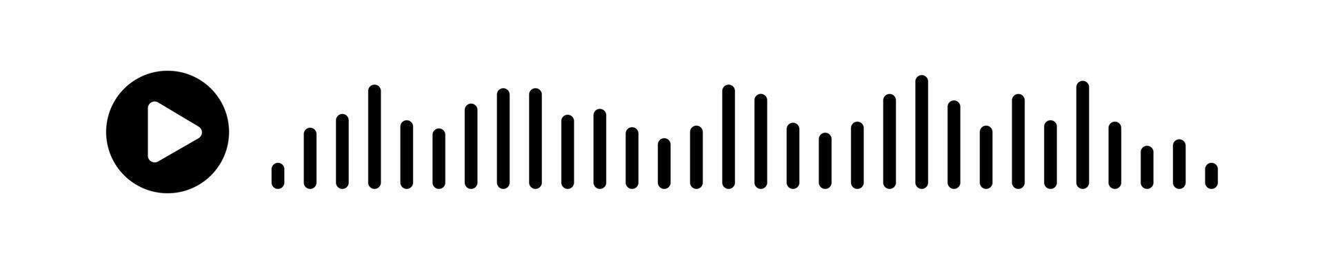 Digital sound wave icon. Audio waveform for voice assistant, podcast screen, music editing tool, sound technology, waveform element, UI sound bar. vector
