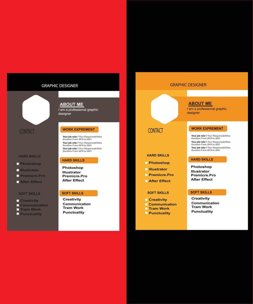 Cv design layout vector