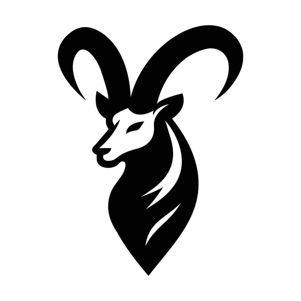 goat. black goat, minimal goat logo, goat illustration vector