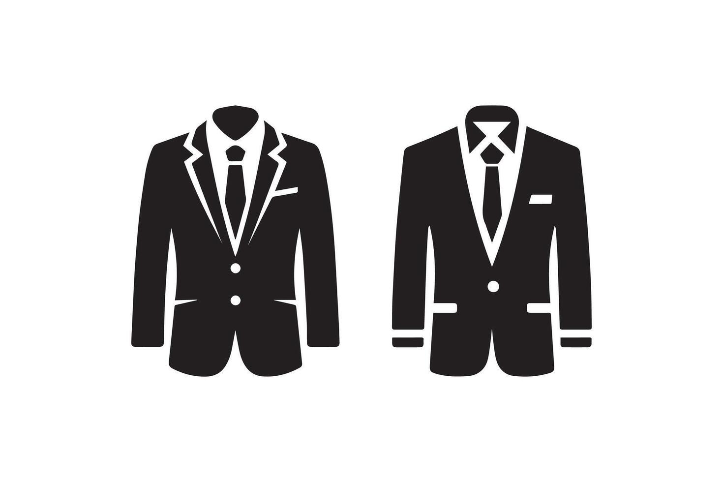Two black and white suits on a white background vector