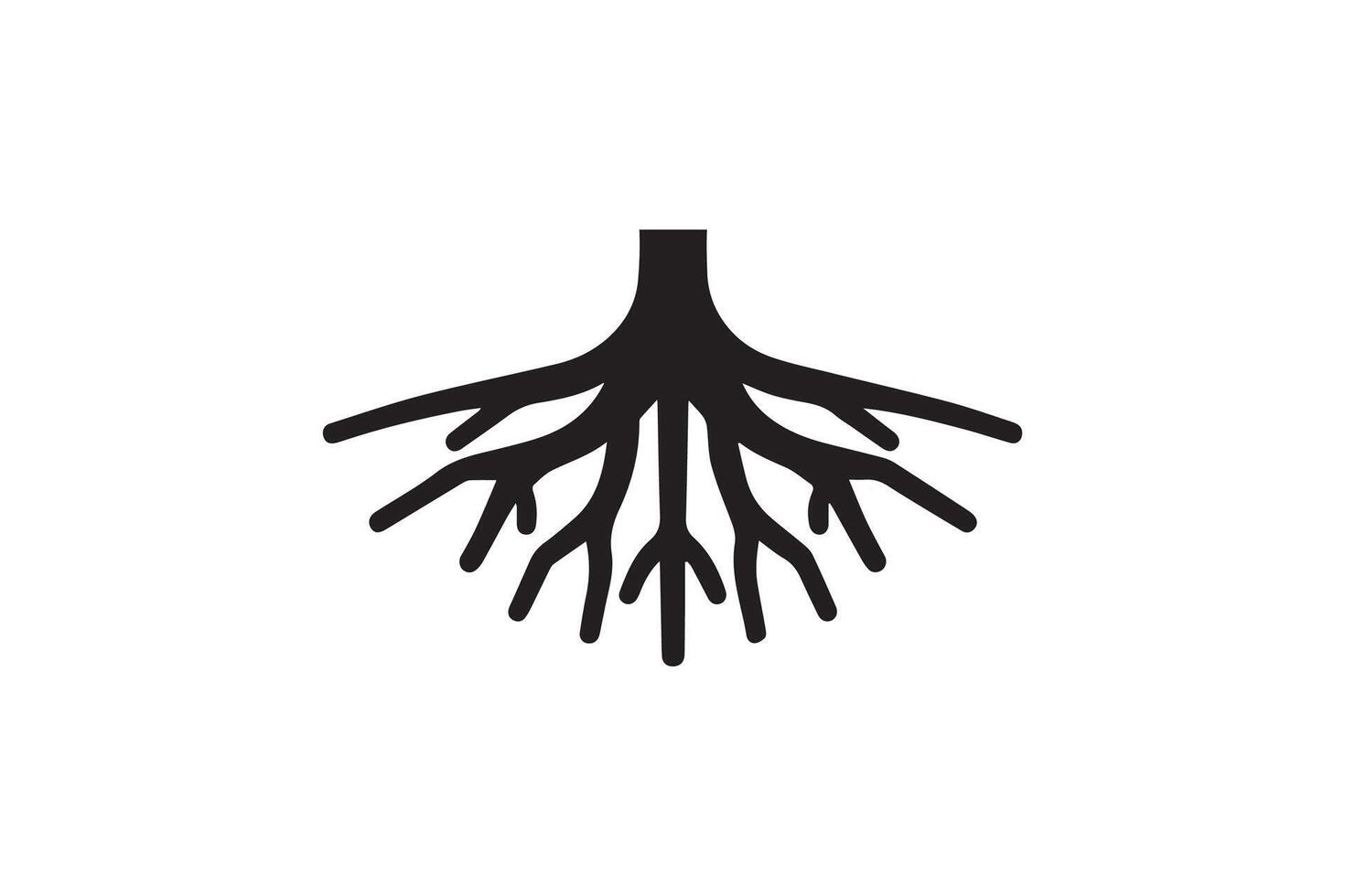 Tree root icon illustration vector