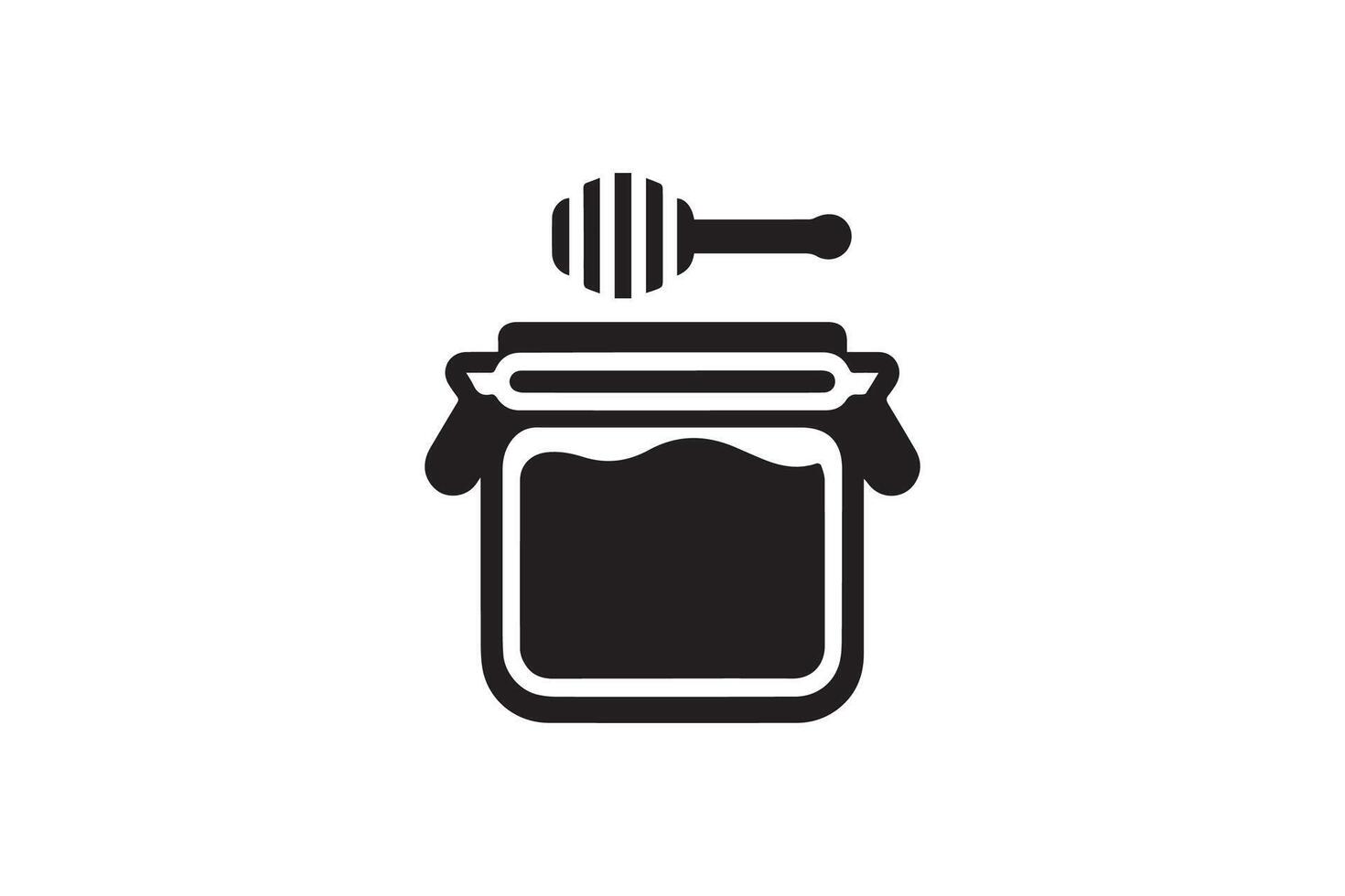 Honey jar icon illustration on white background vector