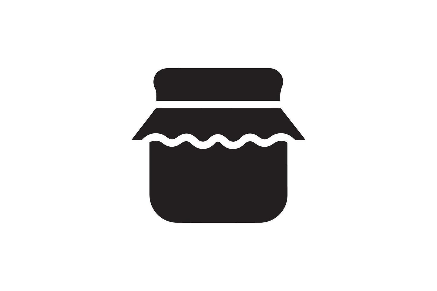 Jar of jam icon illustration vector