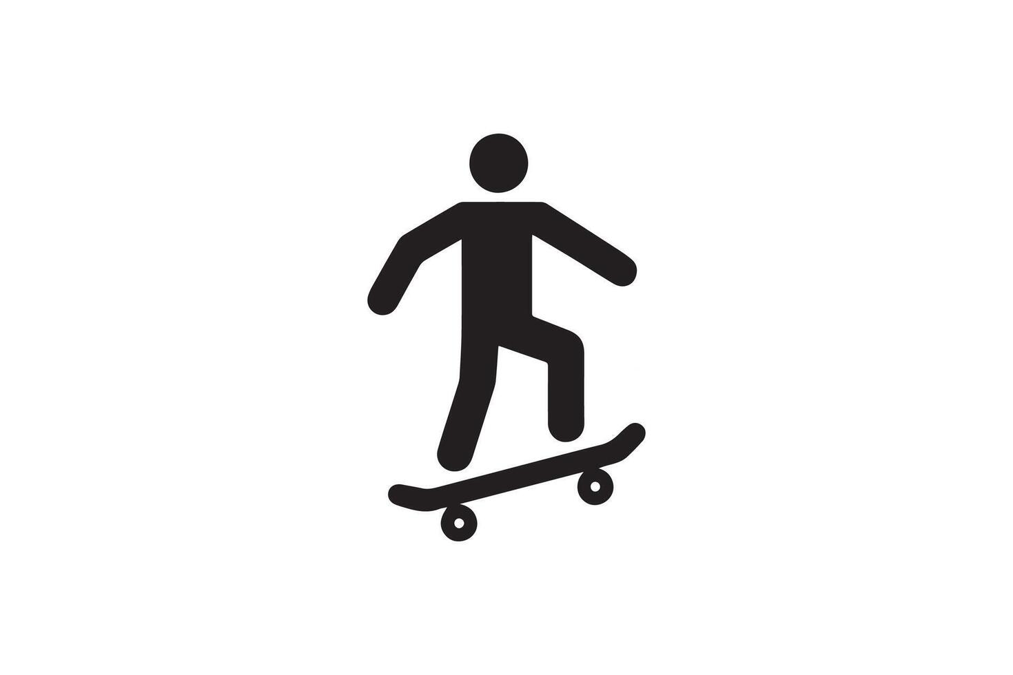 Skateboard icon illustration isolated on white background vector