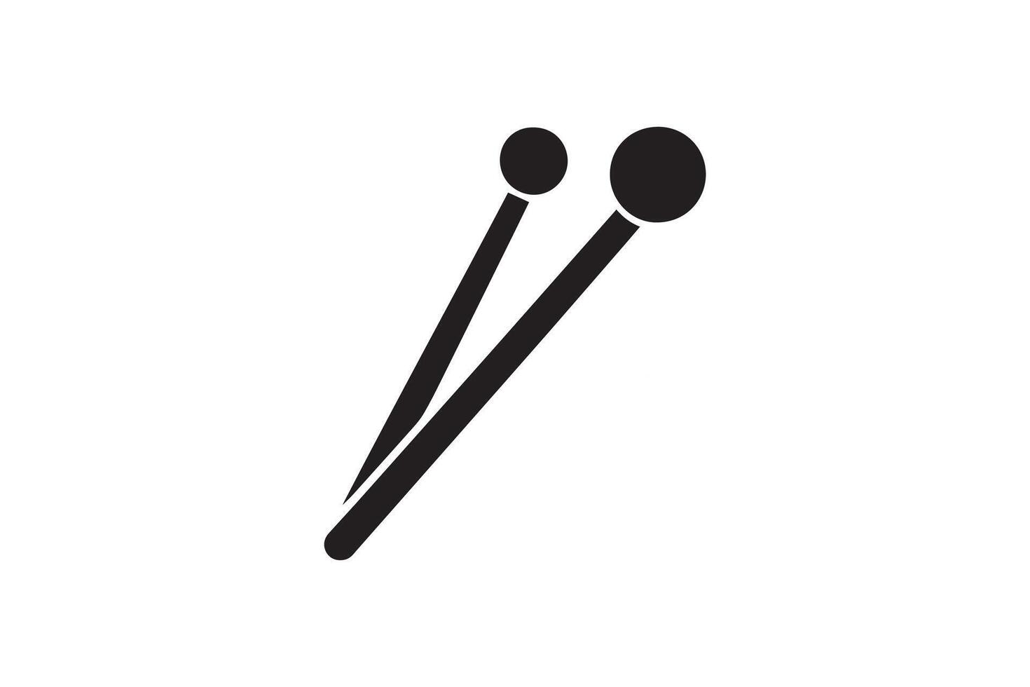 Two black and white icons of a pair of scissors vector