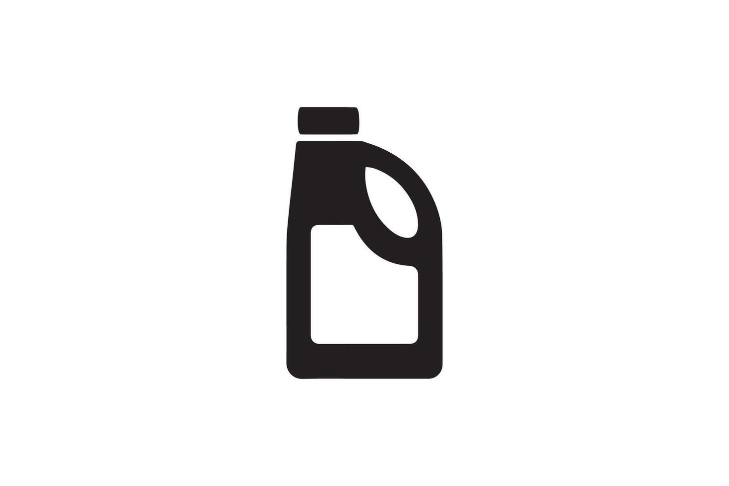 A black and white bottle of liquid on a white background vector