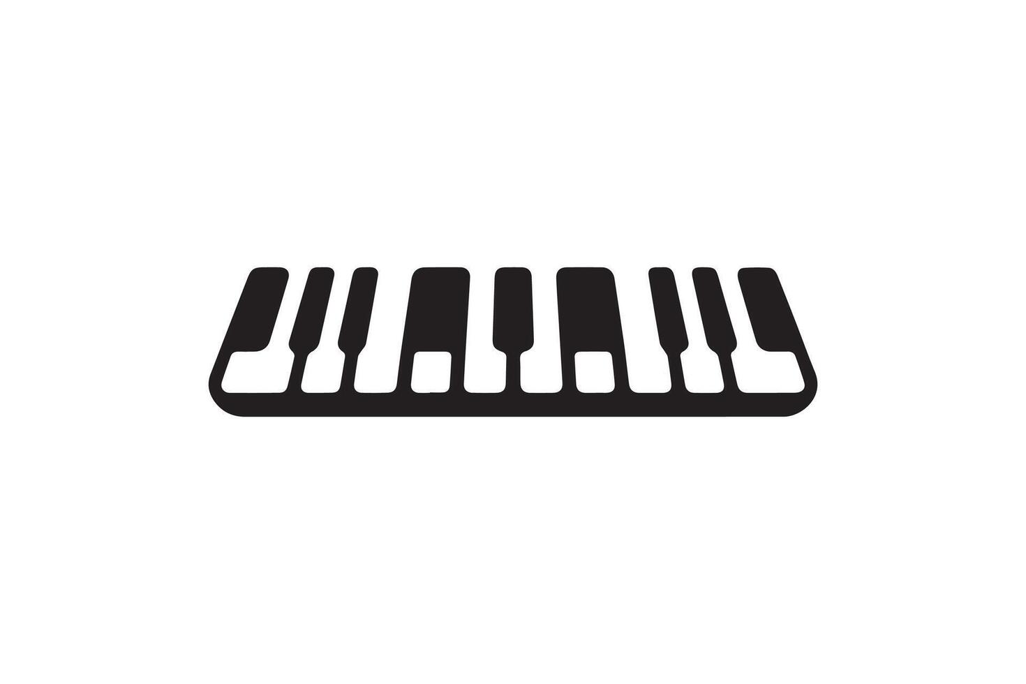 Piano keyboard icon isolated on white background vector