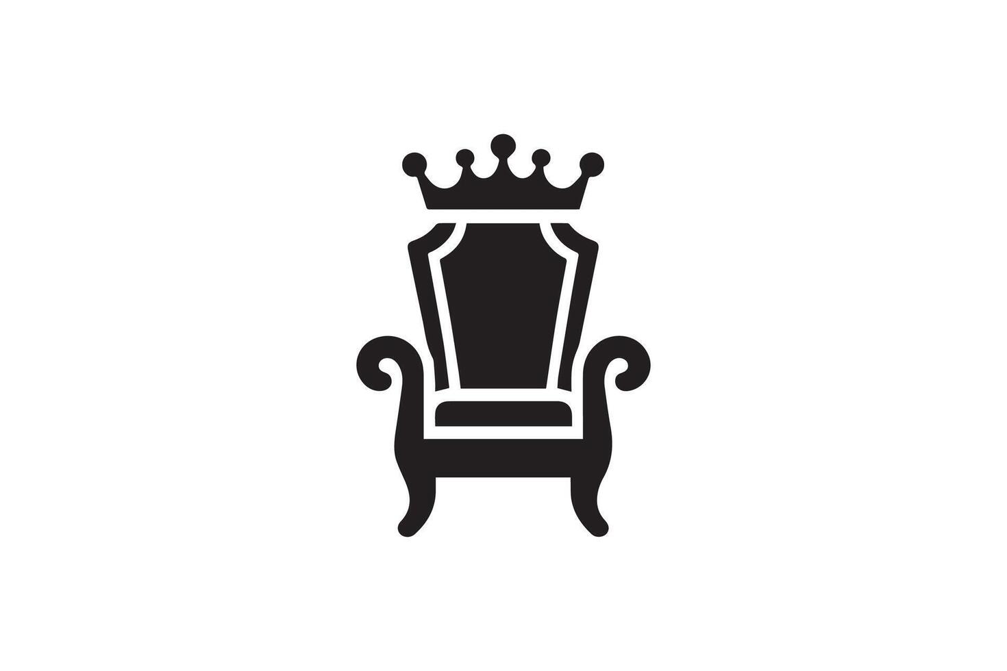 King chair icon illustration on white background vector