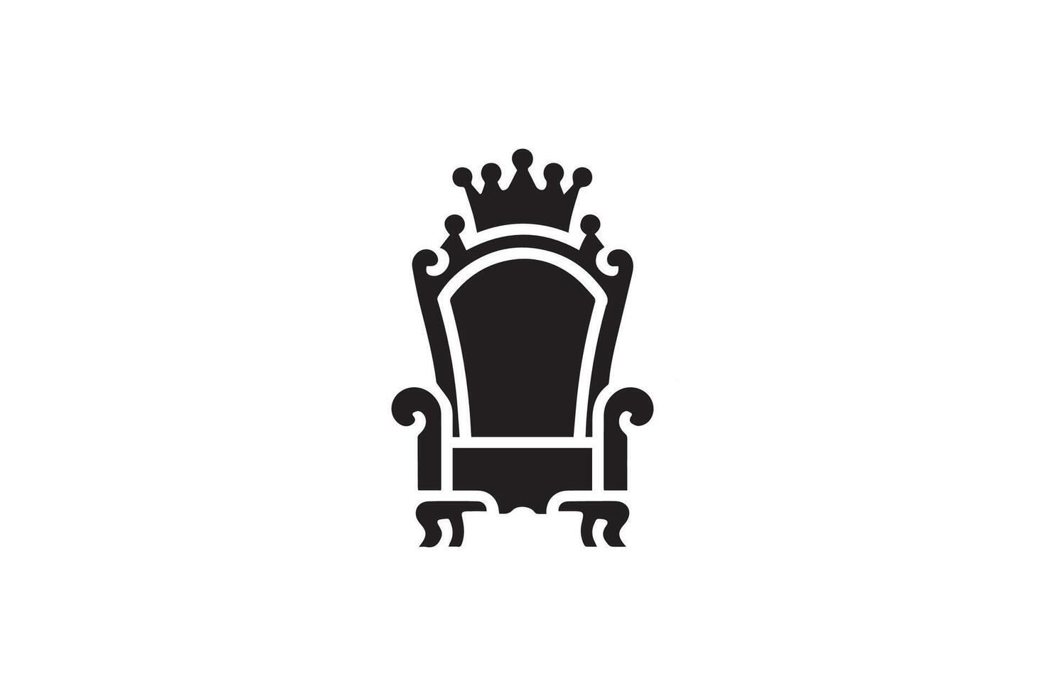The king's throne icon illustration vector