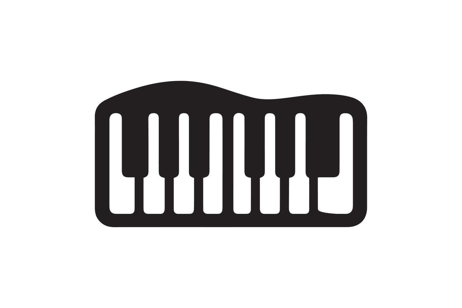 Piano keyboard icon illustration isolated on white background vector