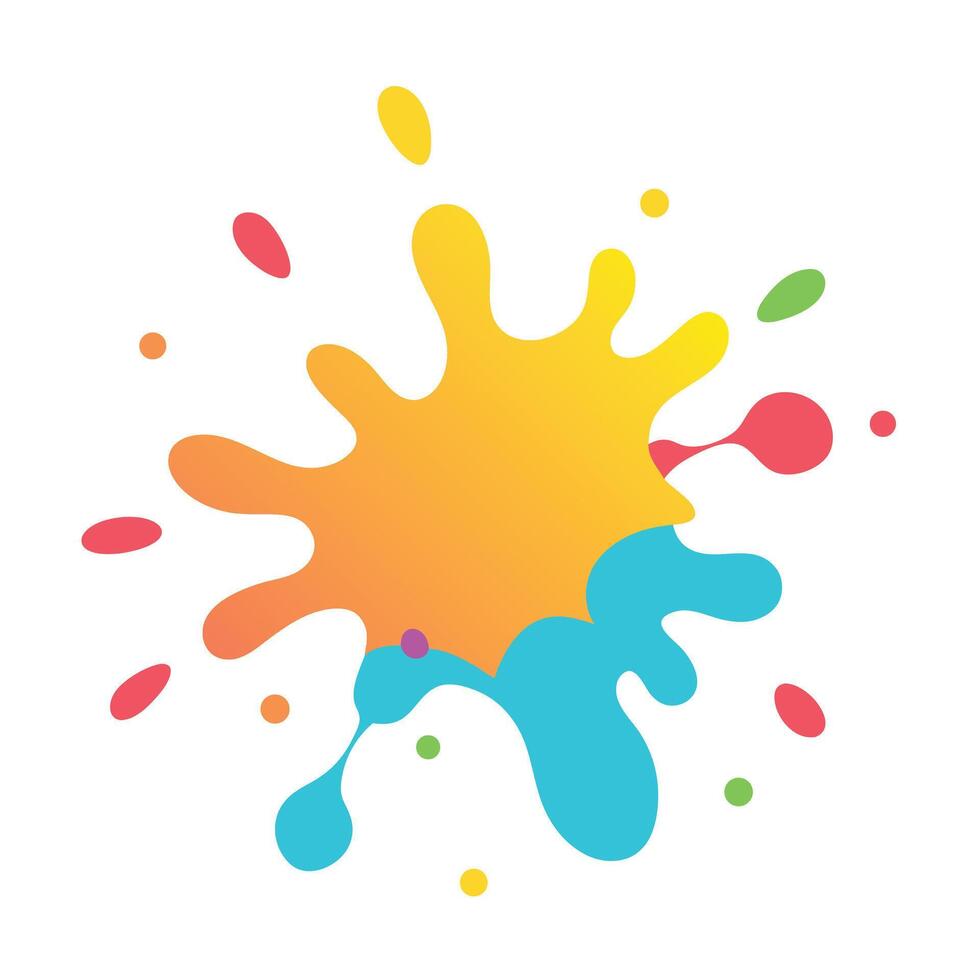 Watercolor Drops Spread Across White Background vector