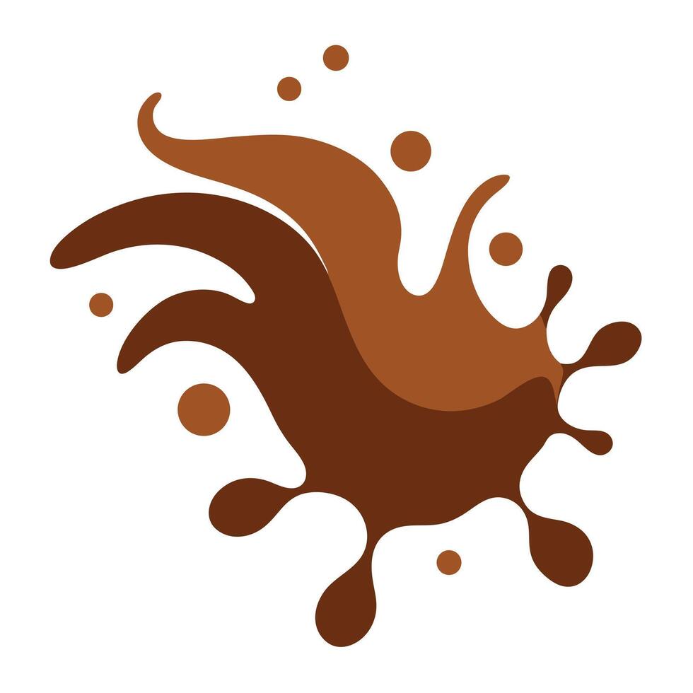 Frozen Moment of a Chocolate Fountain Eruption vector