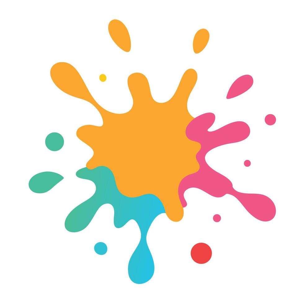 Abstract Watercolor Splash on Bright White Canvas vector