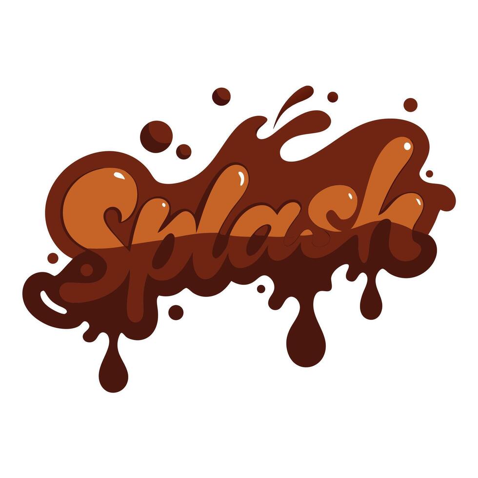 Elegant Chocolate Splash for Food Branding Concepts vector