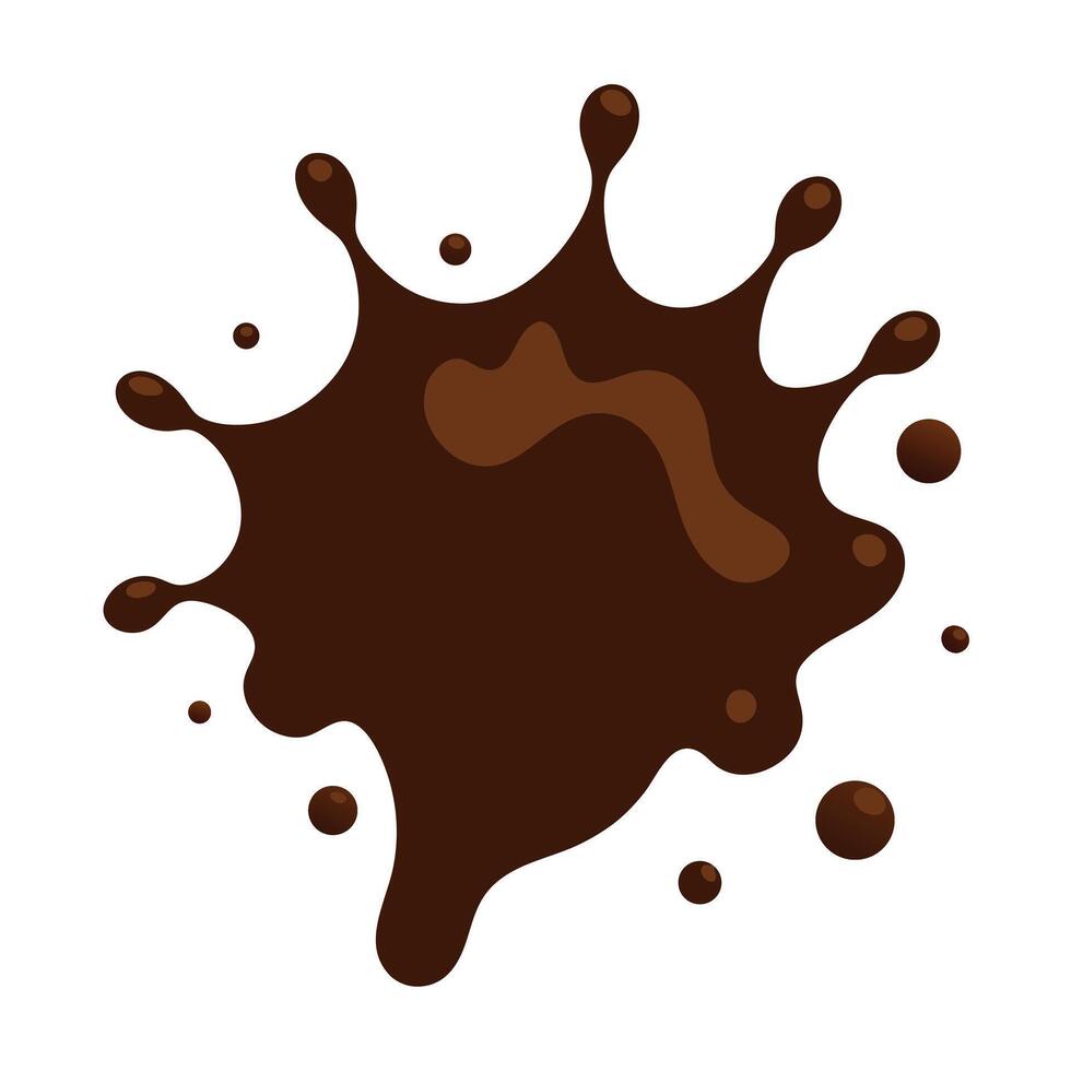 Abstract Design of Smooth and Textured Chocolate Splash vector