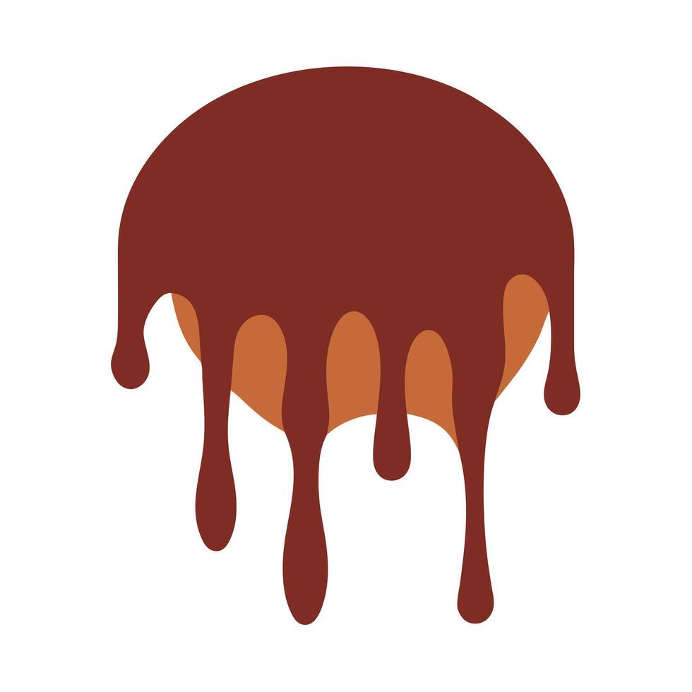 Lush Chocolate Syrup Spill for Artistic Mockups vector
