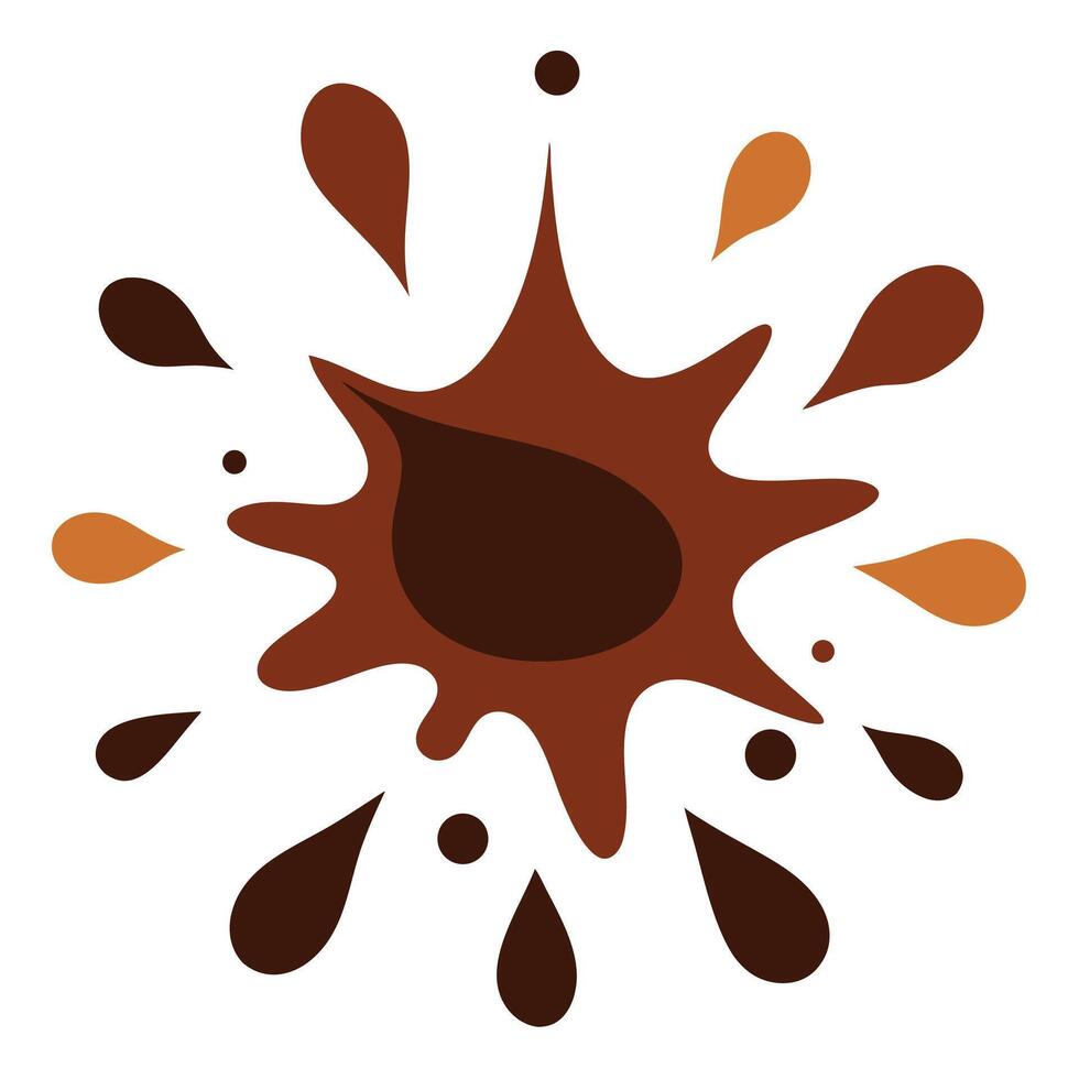 Flat Stylized Illustration of Melting Chocolate vector