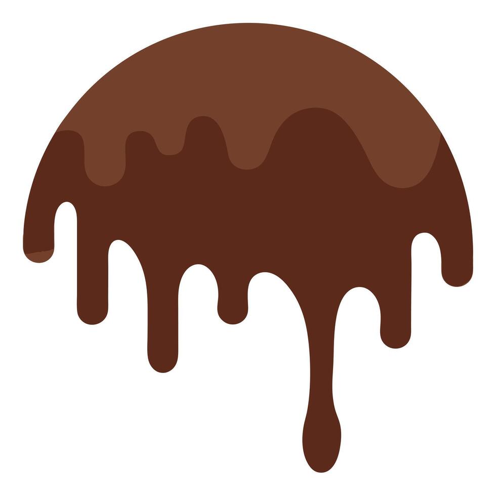 Abstract Art of a Chocolate Splash Paint Like Fluid vector