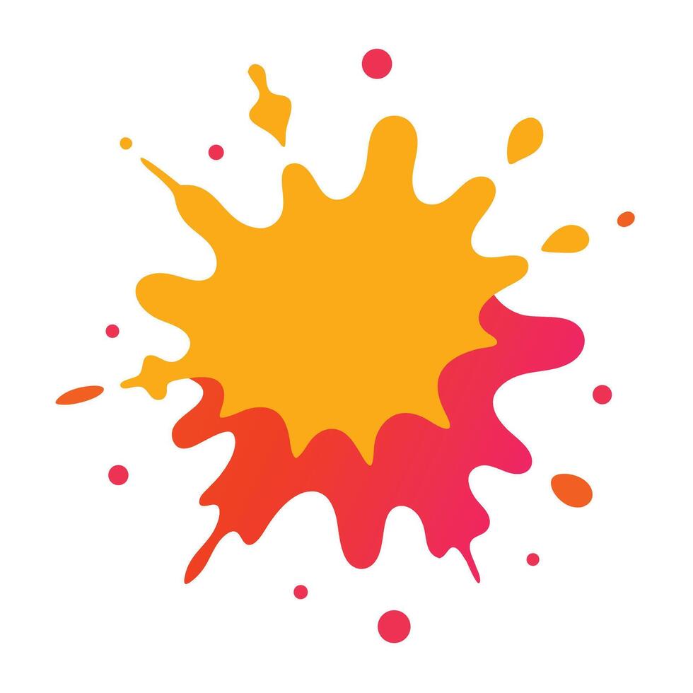 Bright Watercolor Splatters on White Background vector