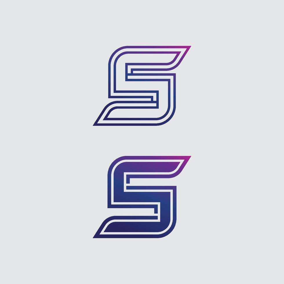 S logo set and S icon stock image graphic identity vector