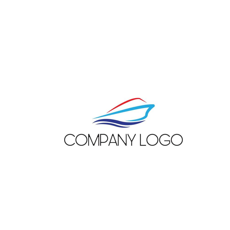 Boat company logo design vector