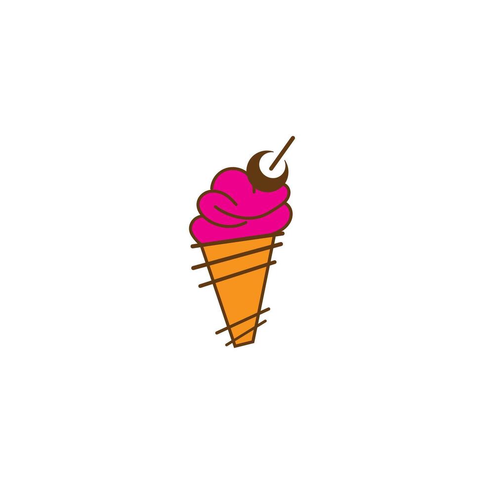 ice cream sweet icon vector