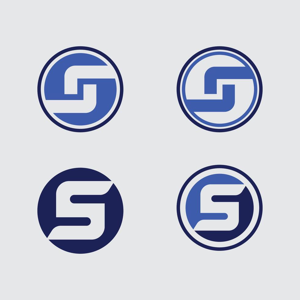 S logo set and S icon stock image graphic icon identity vector