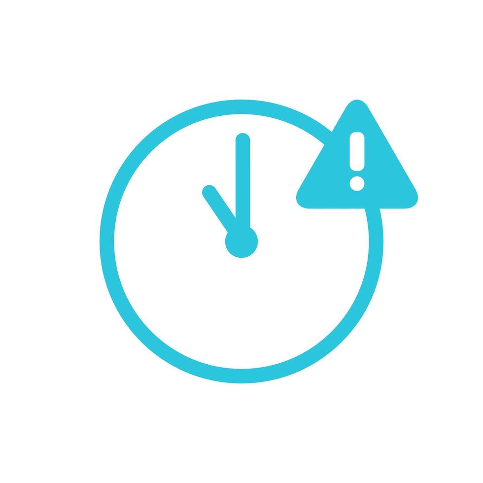 Time delay icon. Isolated on white. From blue icon set vector